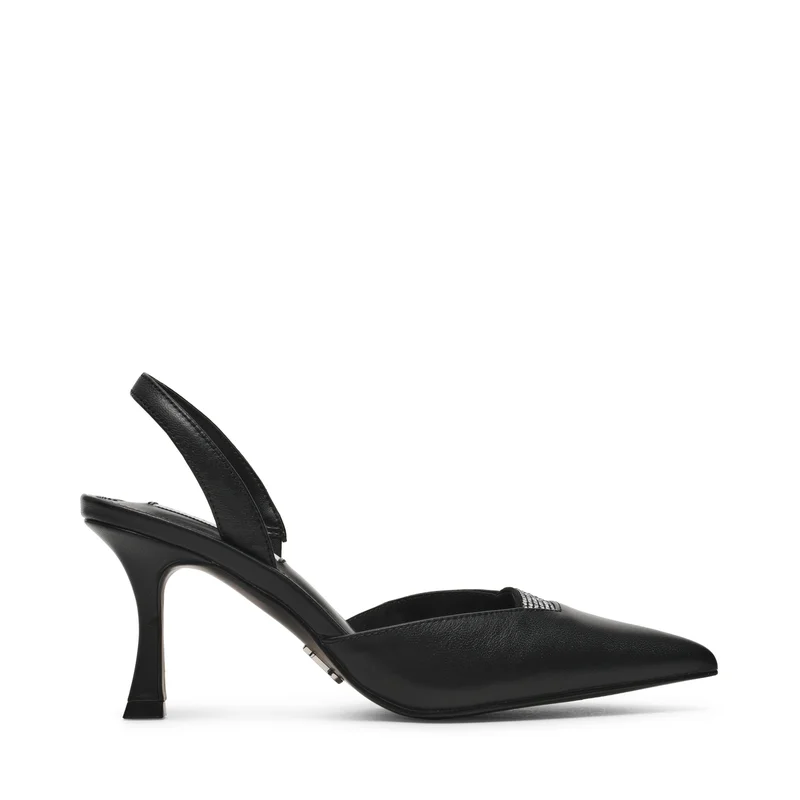 Steve madden yala women's black leather heels